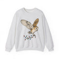 Barn Owl Sweatshirt Christmas Pets Gift Women Cartoon Sweatshirt Owl Sweatshirt Xmas Fan Owl Sweatshirt Animal Graphic Classic Globe Lights Sweatshirt