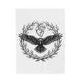 Raven Love Blanket Gothic Gloom Gift Women Spooky Blanket Crow Love Blanket Dark Fan Creepy Blanket Dark Illustration Hand Drawn Antler Crown