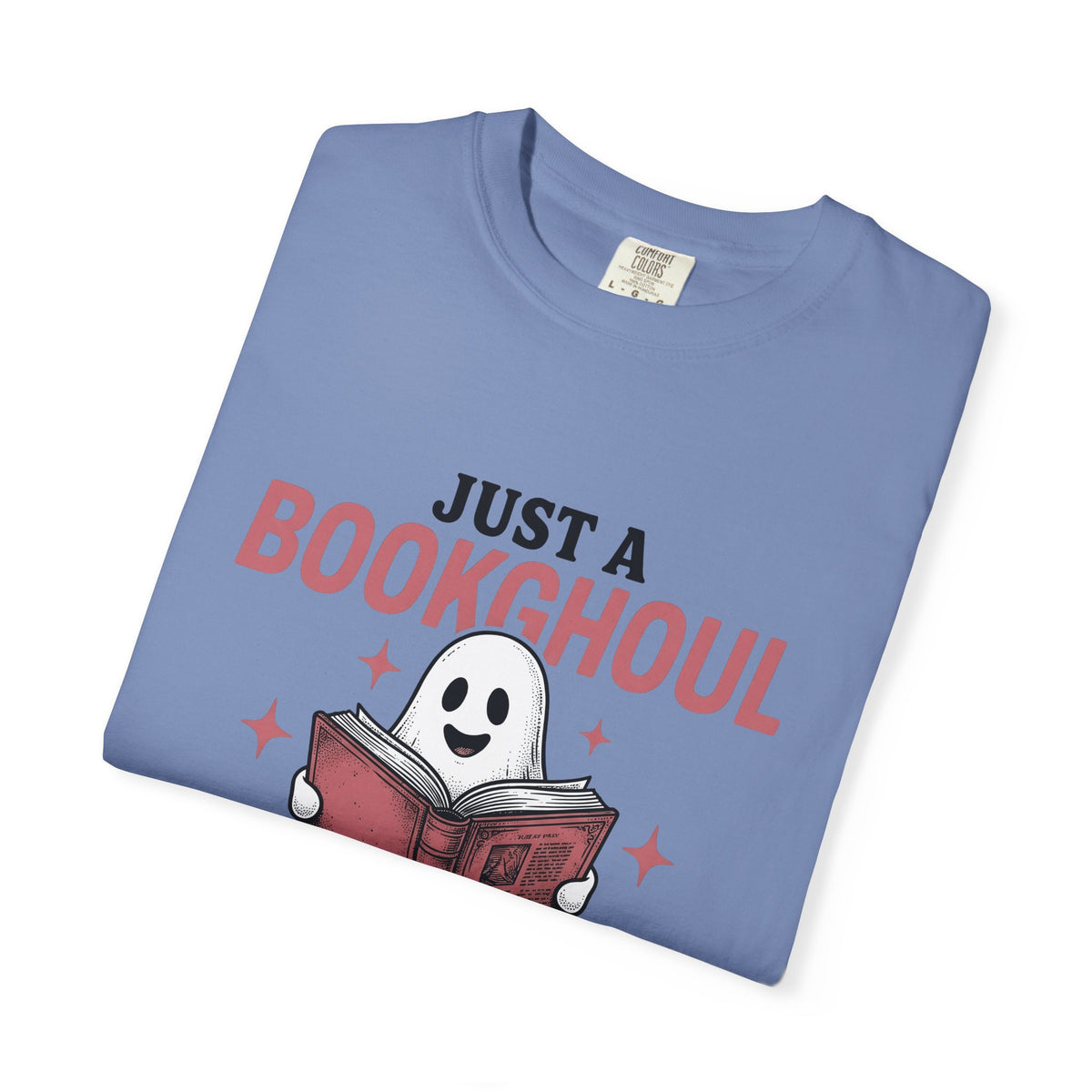 Phantom Reading Book T-Shirt Halloween Reader Gift Women Illustration T-Shirt Bookworm T-Shirt Spooky Fan Ghostly T-Shirt Book Graphic Sketch