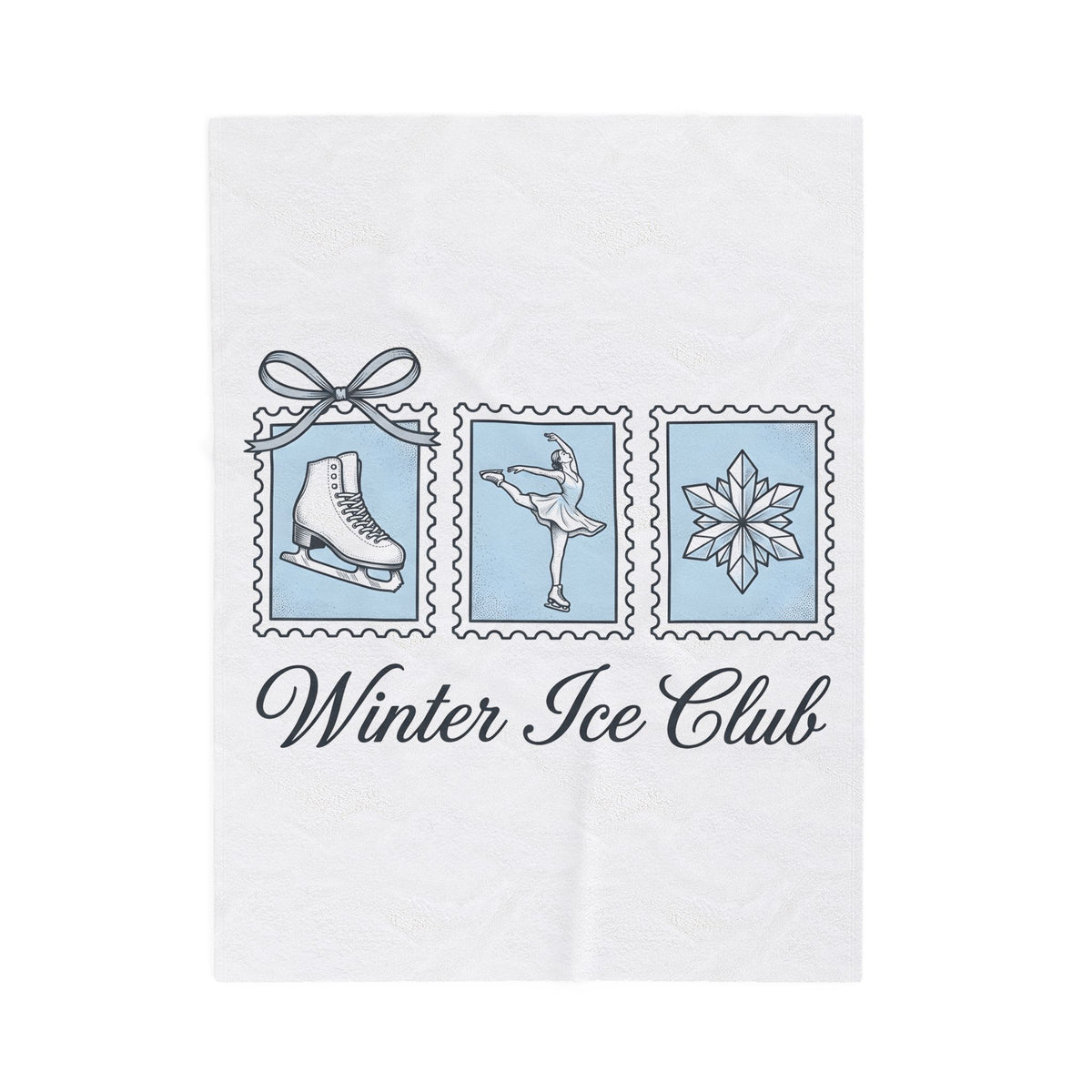 Ice Figure Blanket Sports & Activities Frost Gift Women Antique Artwork Blanket Ice Sculpture Blanket Athlete Enthusiast Vintage Art Blanket Frosty