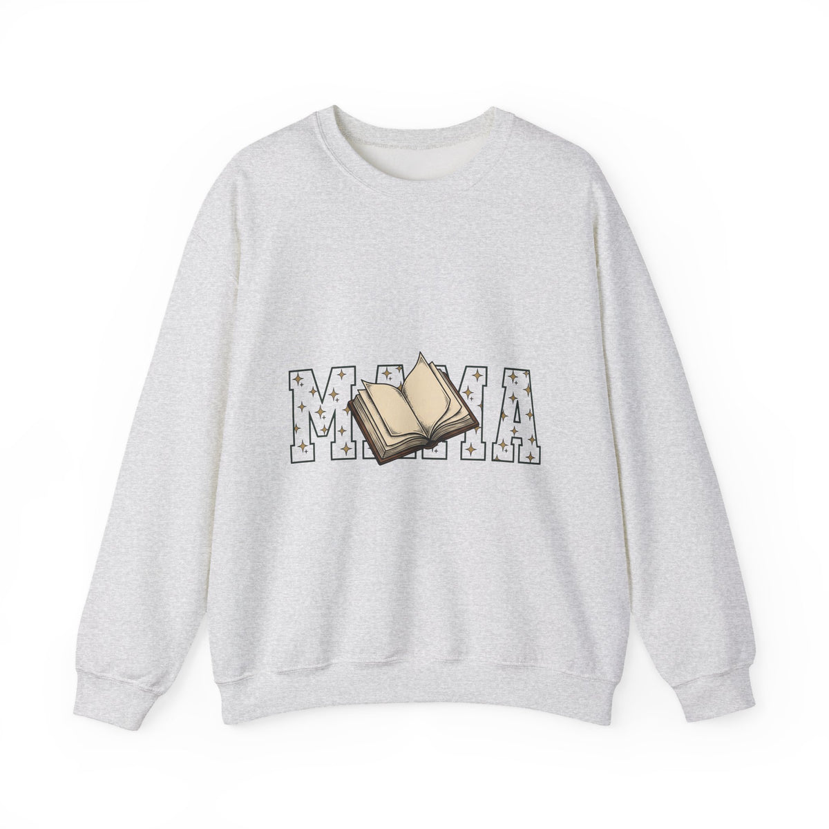 Open Book Sweatshirt Mom Novels Gift Women Cartoon Sweatshirt Booklet Sweatshirt Mother Fan Illustrated Sweatshirt Book Graphic Line Art Stars Sweatshirt
