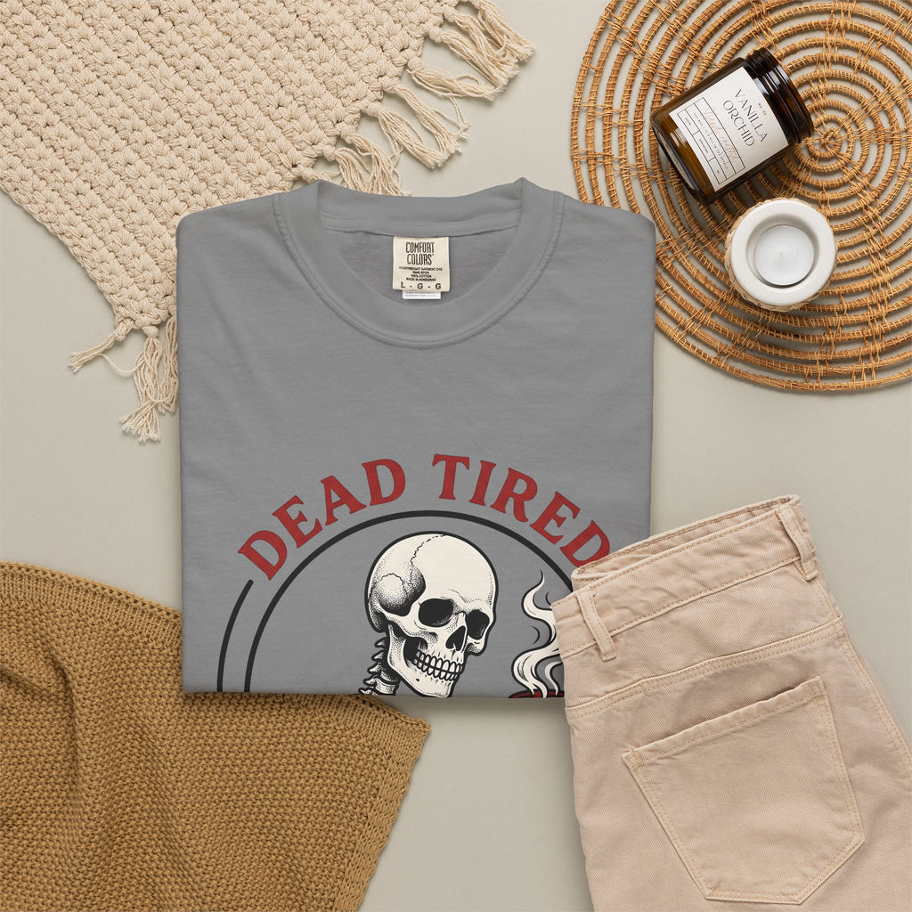 Skeleton Coffee Halloween Coffee Gift Tattoo Skull Coffee Horror Fan Traditional Caffeine Vintage T-Shirt