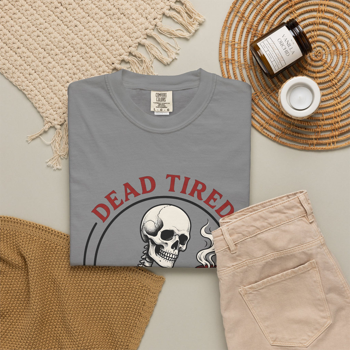 Skeleton Coffee Halloween Coffee Gift Tattoo Skull Coffee Horror Fan Traditional Caffeine Vintage T-Shirt