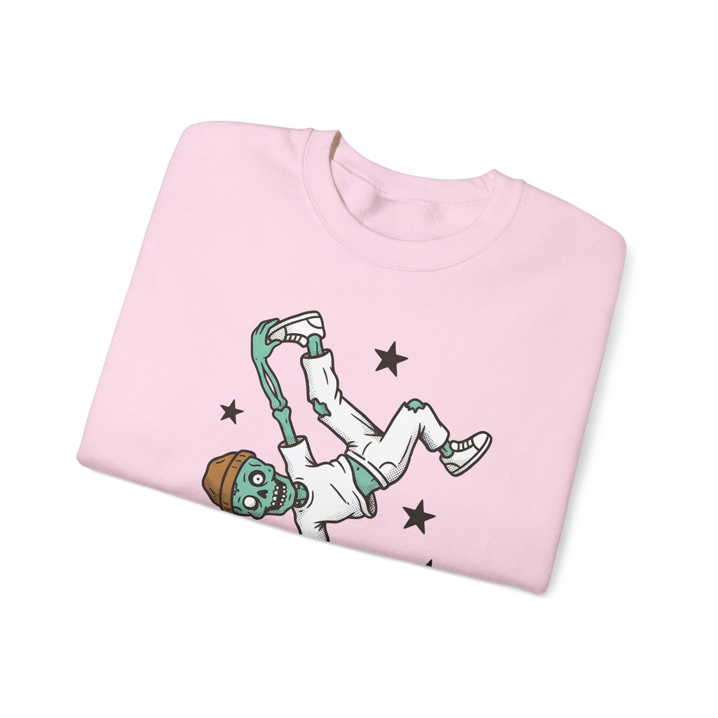 Dancing Skeleton Sweatshirt Halloween Ballet Gift Women Comic Sweatshirt Skeleton Sweatshirt Horror Fan Spooky Sweatshirt Dance Graphic Vintage Sparkles Sweatshirt