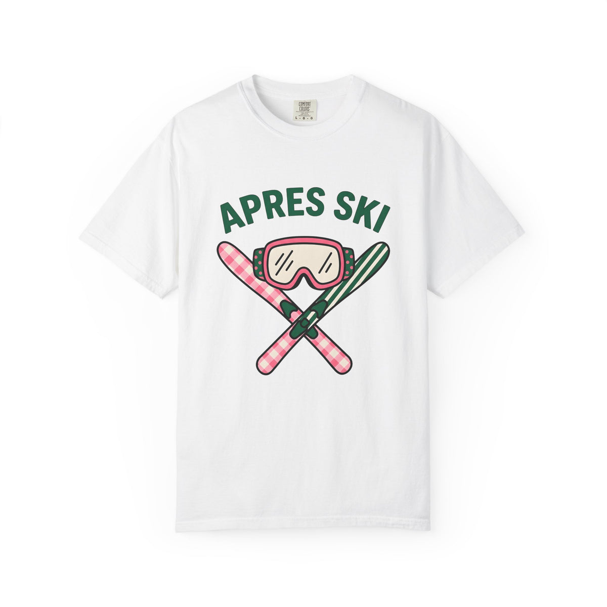 Ski Goggles T-Shirt Skiing Winter Gift Women Cartoon T-Shirt Snow Goggles T-Shirt Snowboarder Enthusiast Comic T-Shirt Frost Graphic Retro Crossed