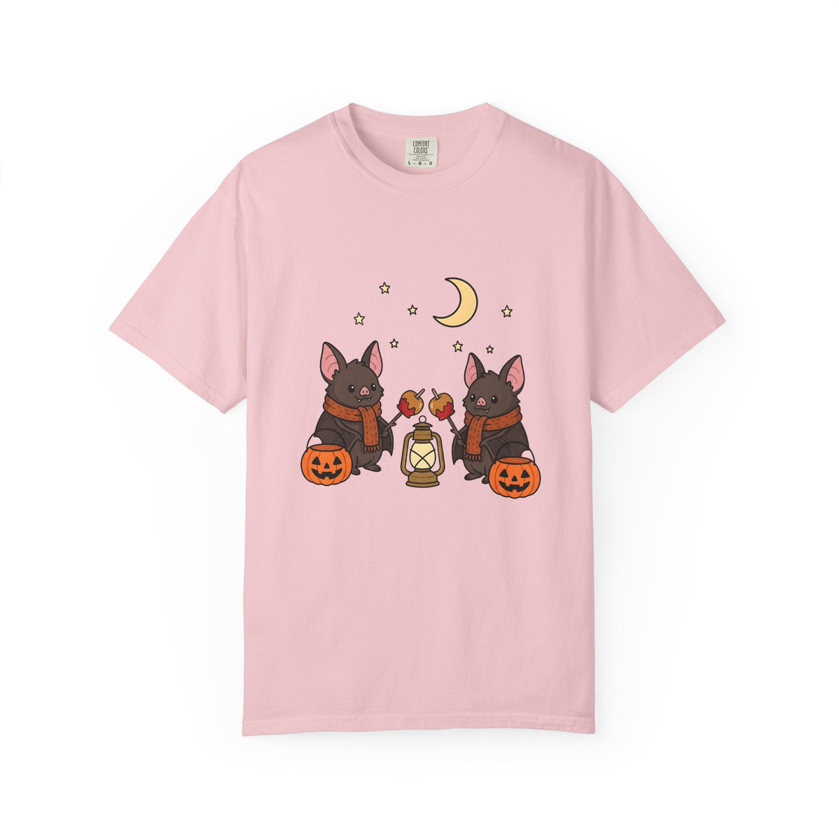 Bat Drawing T-Shirt Halloween Creatures Gift Women Charming T-Shirt Bat T-Shirt Spooky Fan Cartoon T-Shirt Monster Graphic Animated Gourd T-Shirt