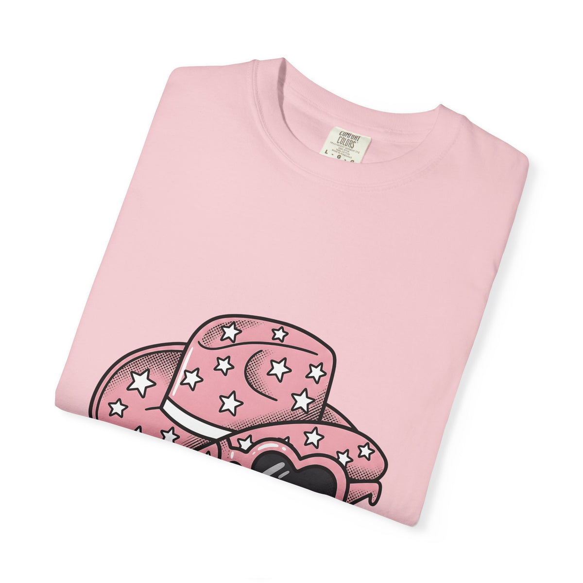Cowboy Hat T-Shirt Cute Cowgirl Gift Women Comic T-Shirt Stetson T-Shirt Adorable Fan Cartoon T-Shirt Rodeo Graphic Vintage Heart Glasses T-Shirt