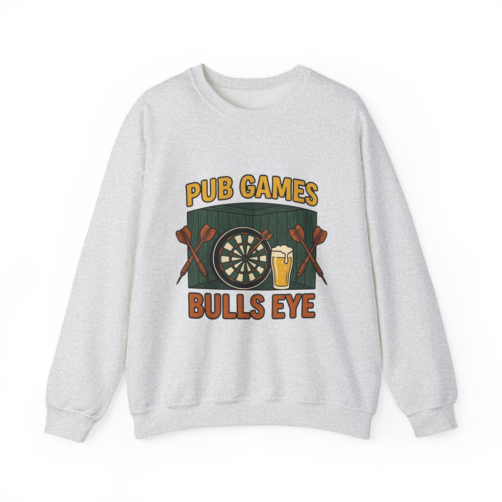 Darts Game Sweatshirt Sports Lounge Gift Women Grunge Sweatshirt Darts Sweatshirt Athlete Fan Distressed Sweatshirt Relaxation Graphic Cartoon Ale Glass Sweatshirt