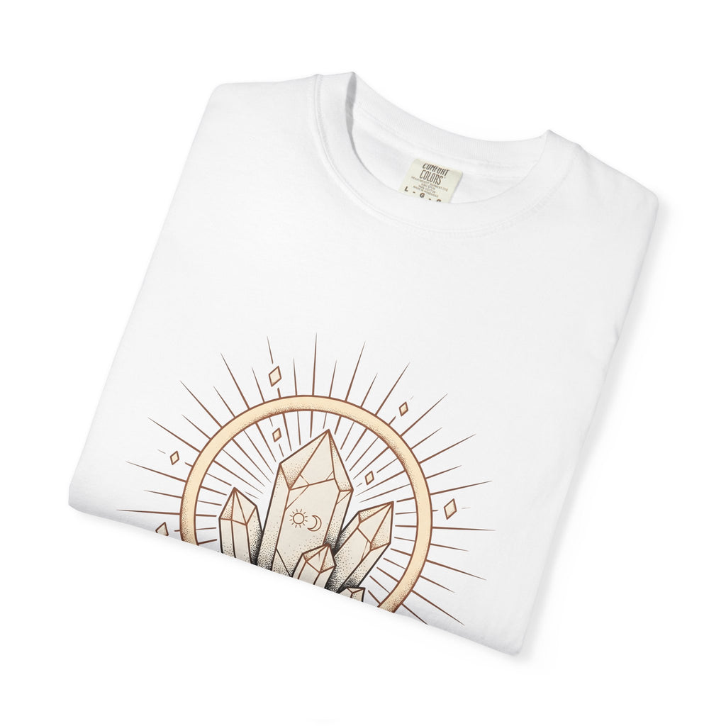 Quartz Cluster T-Shirt Boho Chic Mystic Gift Women Bohemian T-Shirt Crystal Cluster T-Shirt Boho Fan Hippie T-Shirt Spiritual Graphic Shabby Chic
