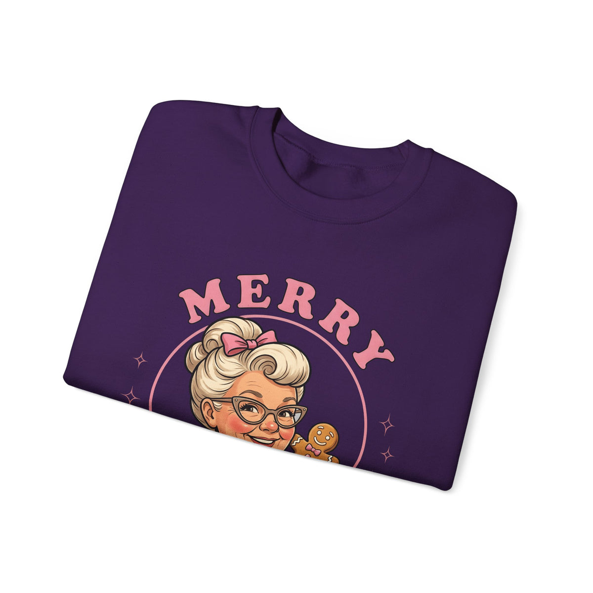 Grandma Cookie Christmas Pastry Gift Comic Cookie Christmas Fan Cartoon Bakery Vintage Sweatshirt