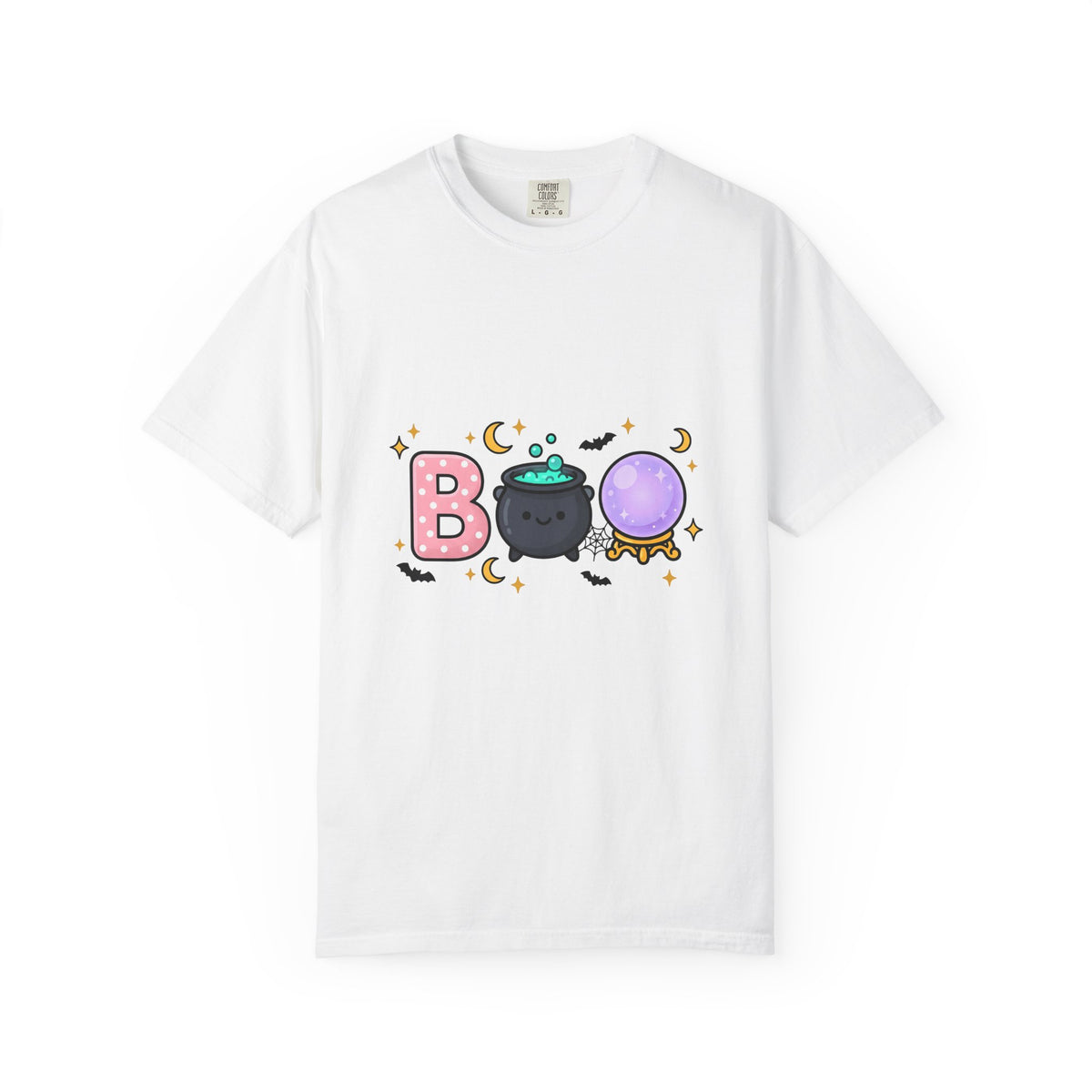 Witch Cauldron Halloween Spellcaster Gift Cute Cauldron Horror Fan Kawaii Warlock Comic Magic Orb T-Shirt