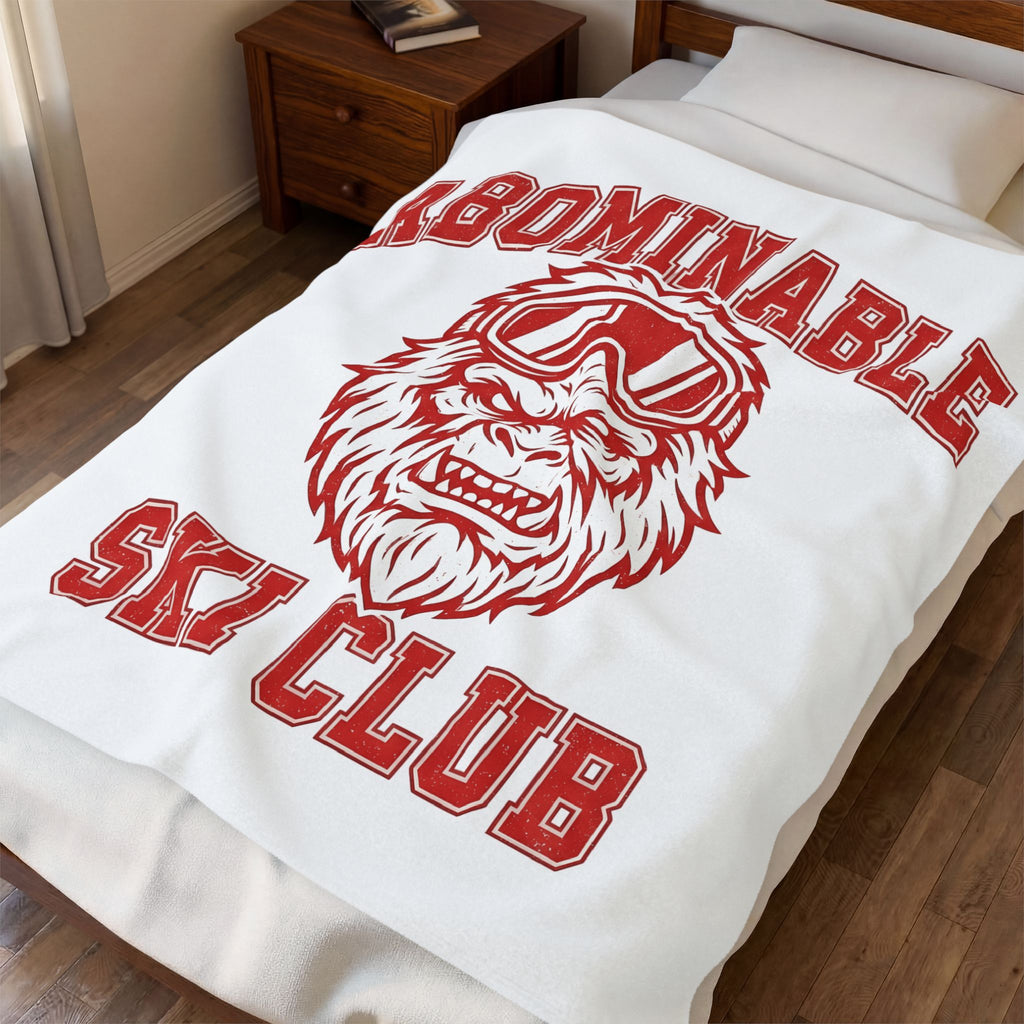 Abominable Snowman Face Blanket Christmas Cold Gift Women Strong Blanket Yeti Blanket Xmas Fan Vintage Blanket Frosty Graphic Antique Snow Goggles
