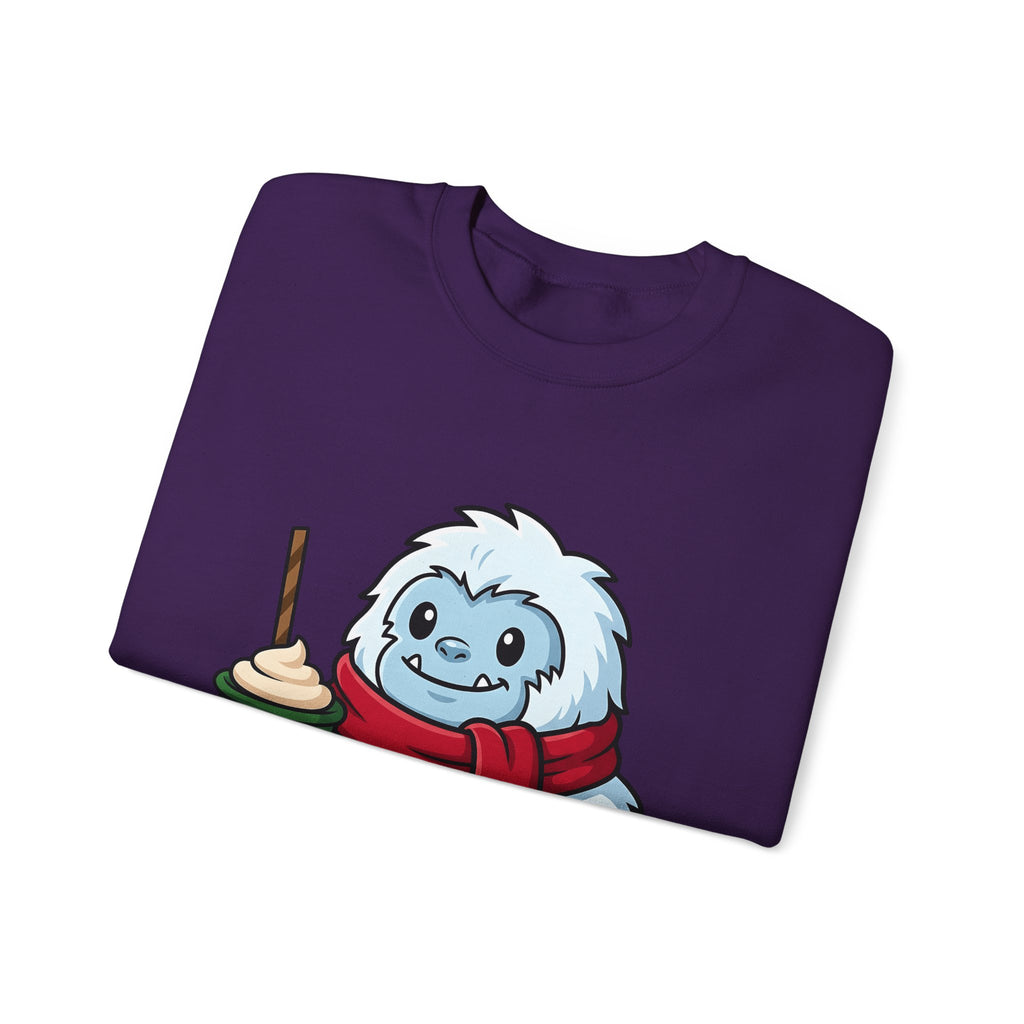 Abominable Snowman Christmas Holiday Gift Comic Yeti Xmas Fan Cartoon Holiday Chibi Sweatshirt