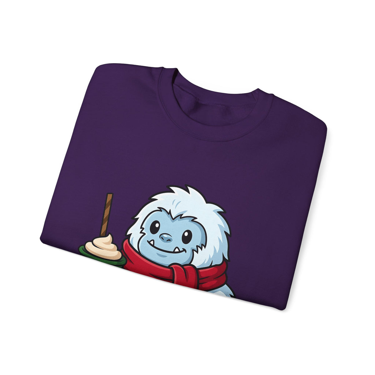 Abominable Snowman Christmas Holiday Gift Comic Yeti Xmas Fan Cartoon Holiday Chibi Sweatshirt
