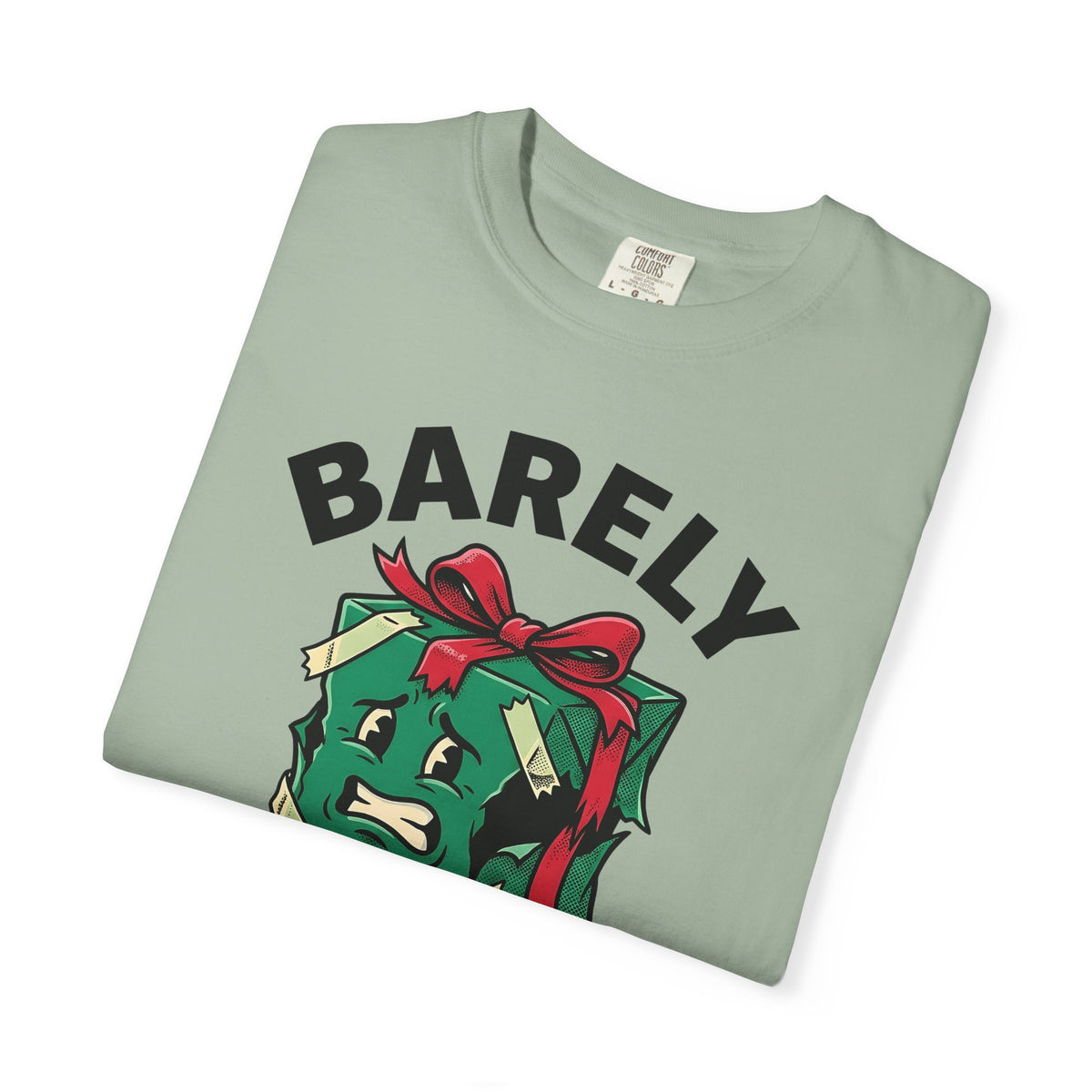 Weathered Package T-Shirt Christmas Comedy Gift Women Animated T-Shirt Parcel T-Shirt Xmas Fan Cartoon T-Shirt Humor Graphic Old School Knot T-Shirt