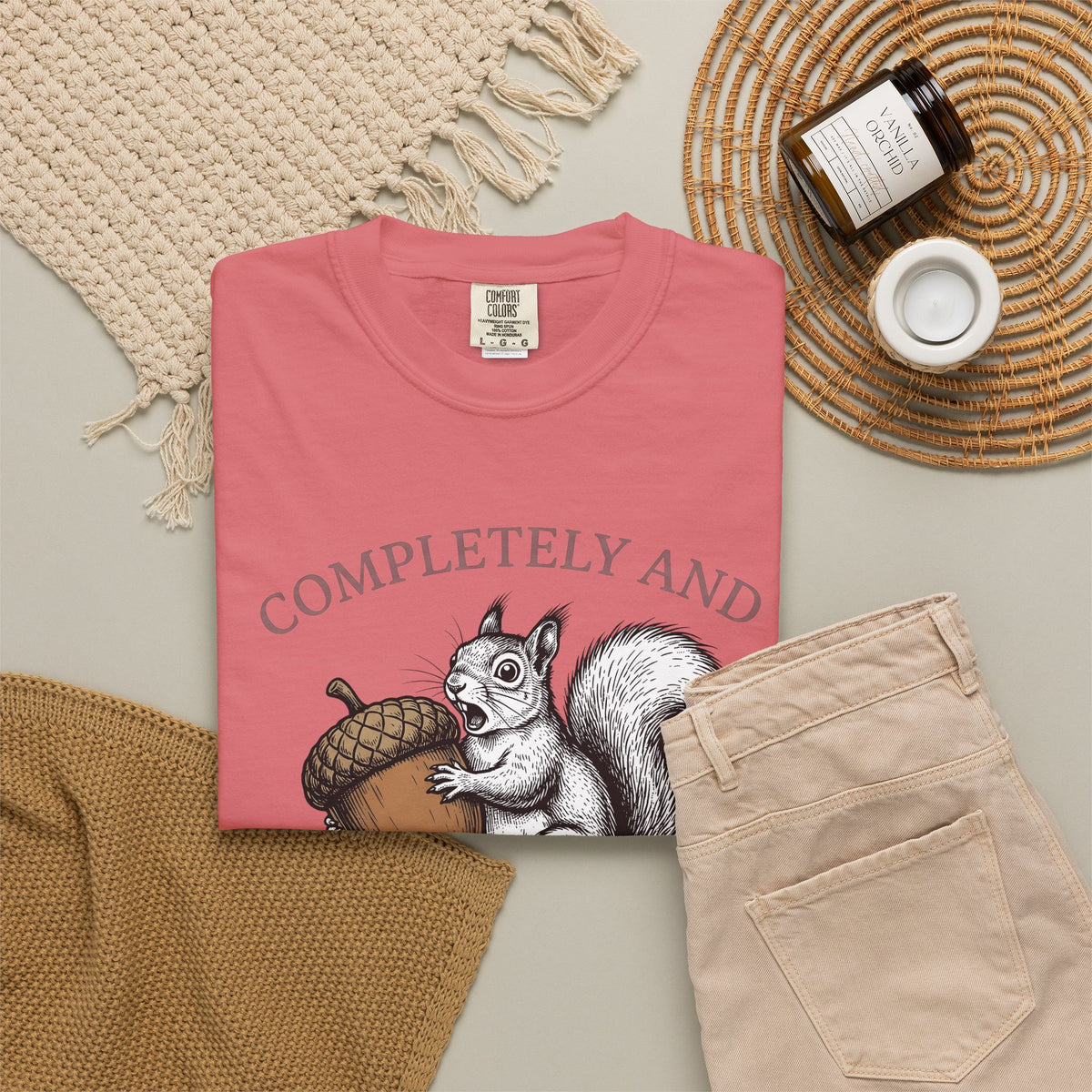 Chipmunk Nut T-Shirt Funny Pet Gift Women Sketch T-Shirt Acorn T-Shirt Humor Fan Squirrel Graphic Retro Comedy T-Shirt