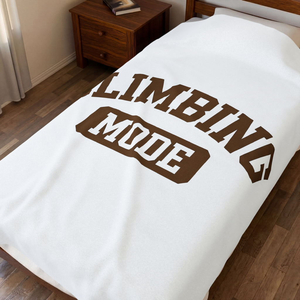 Climbing Text Blanket Climbing Fitness Gift Women Bold Blanket Boulder Blanket Climber Enthusiast Graphic Blanket Workout Graphic Retro Arched