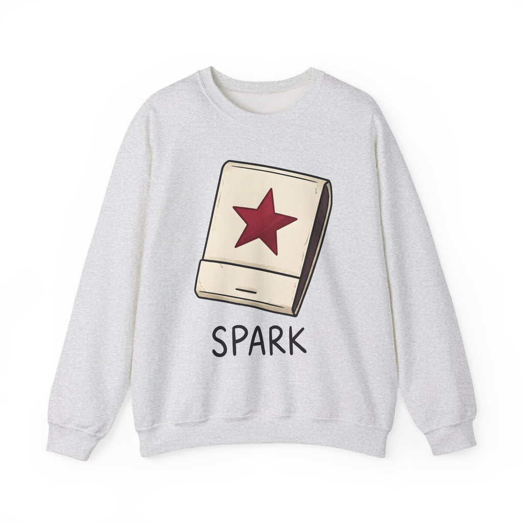 Matchbook Illustration Sweatshirt Cute Quote Gift Women Sketch Sweatshirt Matchcover Sweatshirt Kawaii Fan Doodle Sweatshirt Inspirational Graphic Simple Star