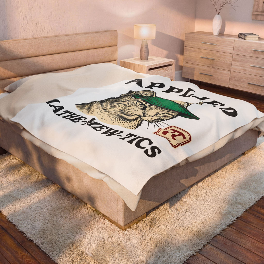 Kitty Art Blanket Cat Calculus Gift Women Throwback Blanket Cat Blanket Cat Fan Vintage Blanket Math Graphic Sketch Art Goggles Blanket
