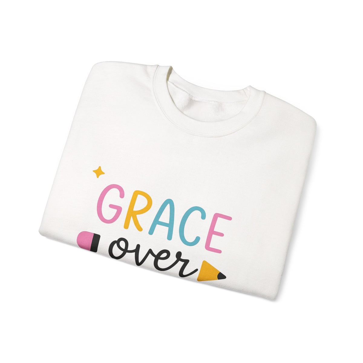 Pencil Graphic Sweatshirt Teachers School Gift Women Playful Sweatshirt Illustration Sweatshirt Educator Enthusiast Whimsical Sweatshirt Classroom Graphic