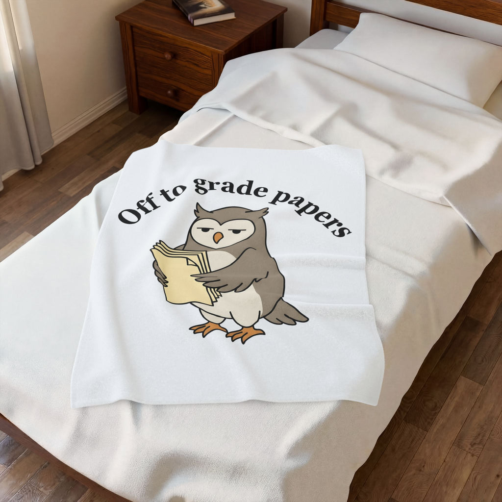 Owl Notebooks Blanket Teachers Education Gift Women Doodle Blanket Journal Blanket Educator Enthusiast Sketch Blanket Learning Graphic Clean Heap