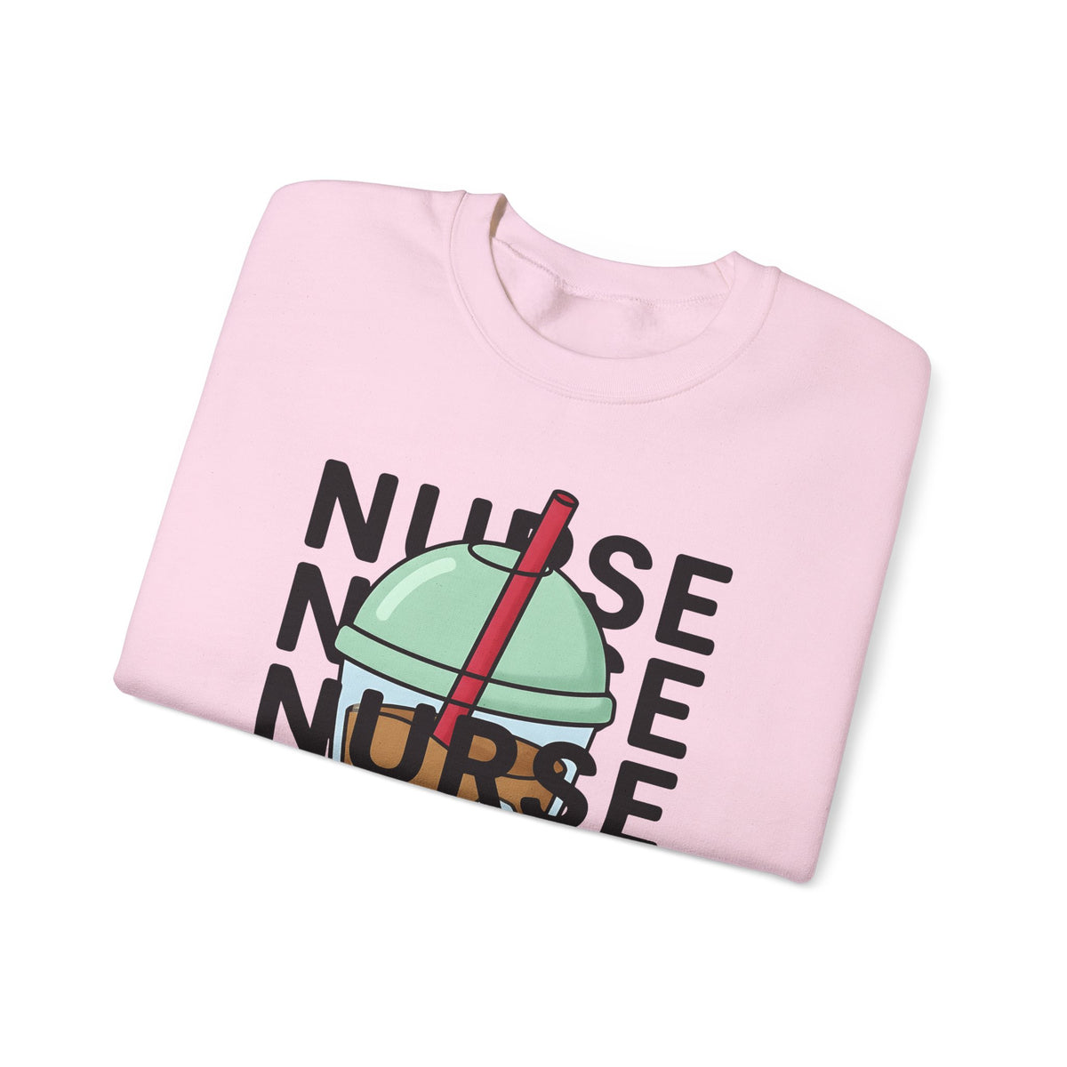 Chilled Coffee Cup Sweatshirt Nurses Beverage Gift Women Anime Sweatshirt Coffee Sweatshirt Sweatshirt Nurse Enthusiast Manga Sweatshirt Drink Graphic Line Art