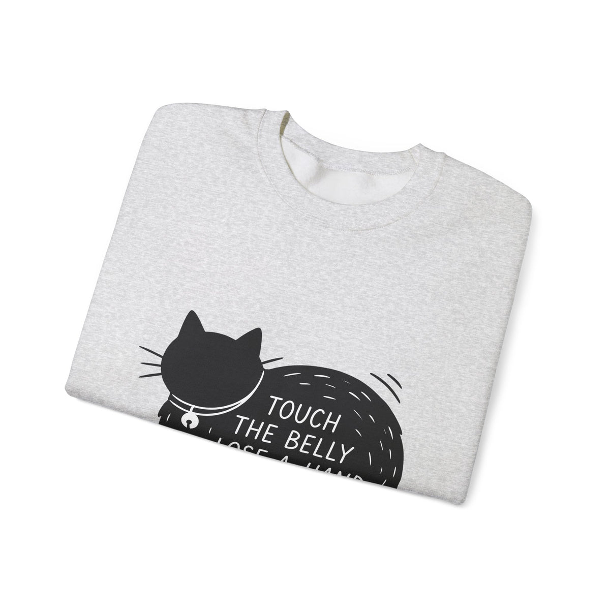 Black Feline Sweatshirt Cat Fun Gift Women Flat Sweatshirt Cat Sweatshirt Cat Fan Minimalist Sweatshirt Humorous Graphic Chic Pendant Sweatshirt