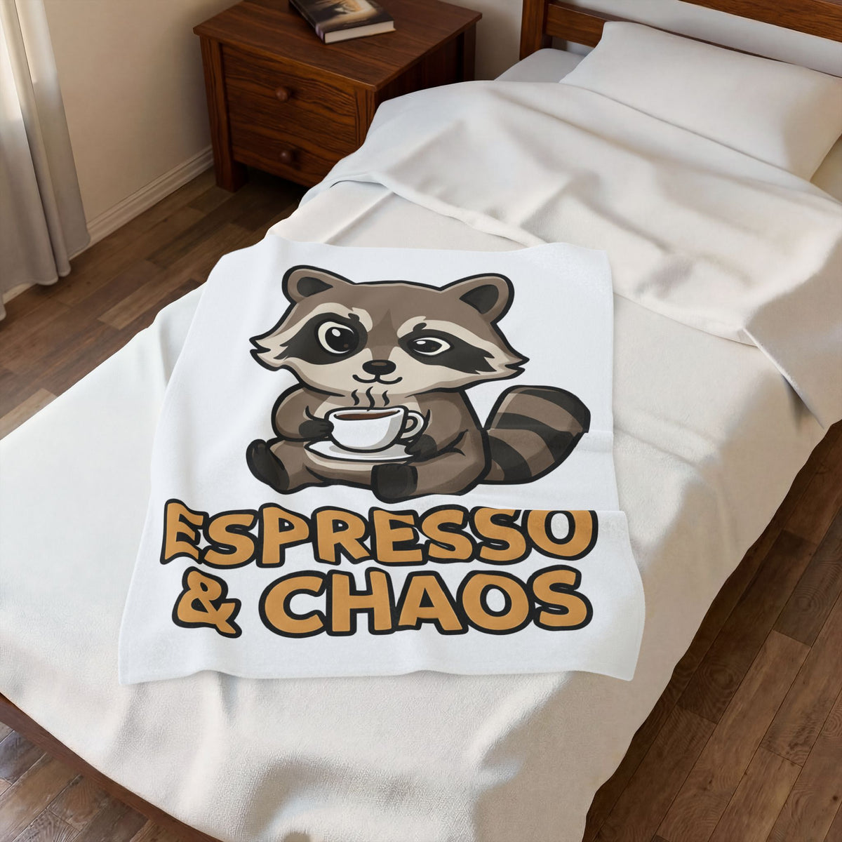 Raccoon Drink Cup Blanket Coffee Fauna Gift Women Delightful Blanket Blanket Blanket Coffee Fan Wildlife Graphic Blanket Toon Beast Blanket