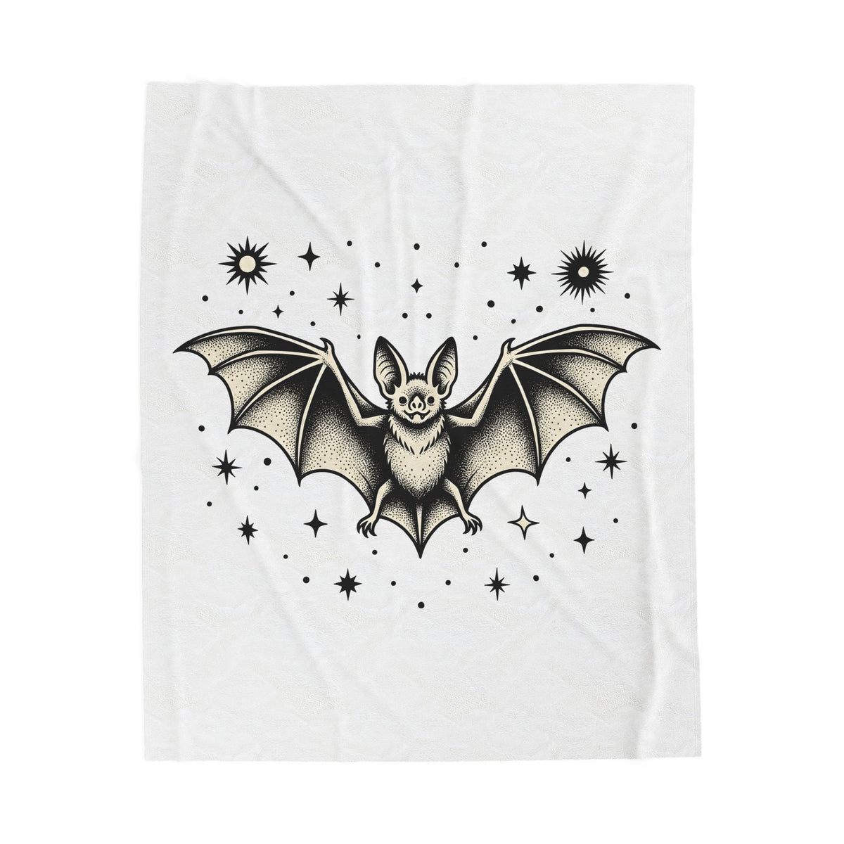 Bat Clipart Blanket Cottagecore Dark Art Gift Women Old School Blanket Flying Bat Blanket Cottage Fan Retro Blanket Gothic Graphic Doodle Twinkle