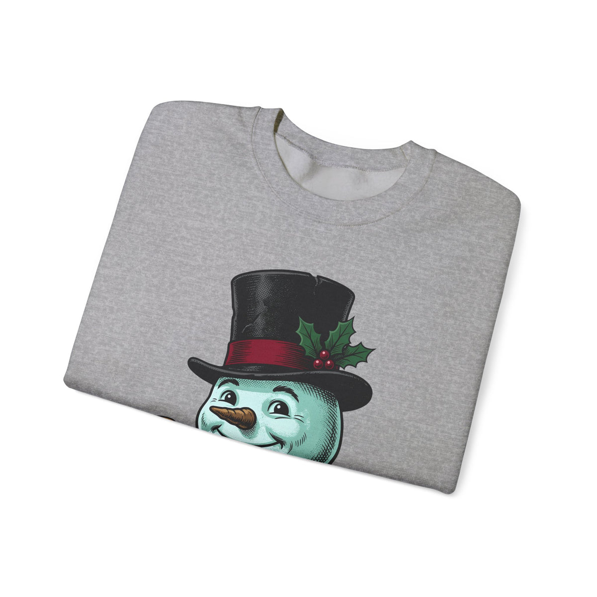 Snowman Christmas Event Gift Rustic Frosty Holiday Fan Country Party Nostalgic Tartan Scarf Sweatshirt