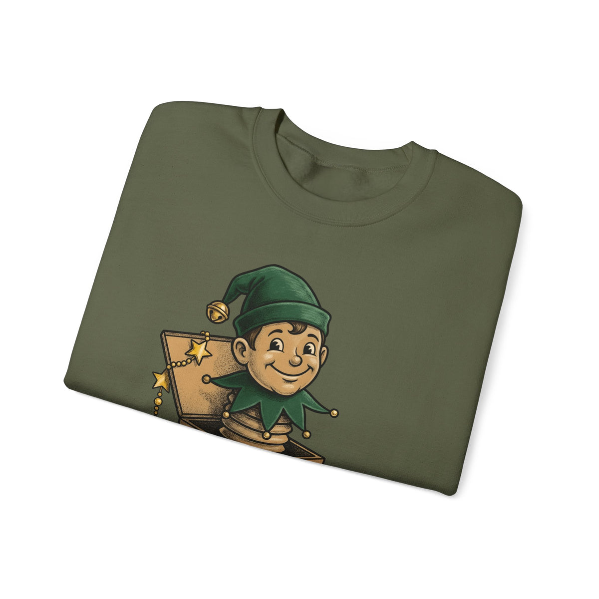 Elf Jack In The Box Christmas Holiday Gift Vintage Jack In The Box Christmas Sweatshirt