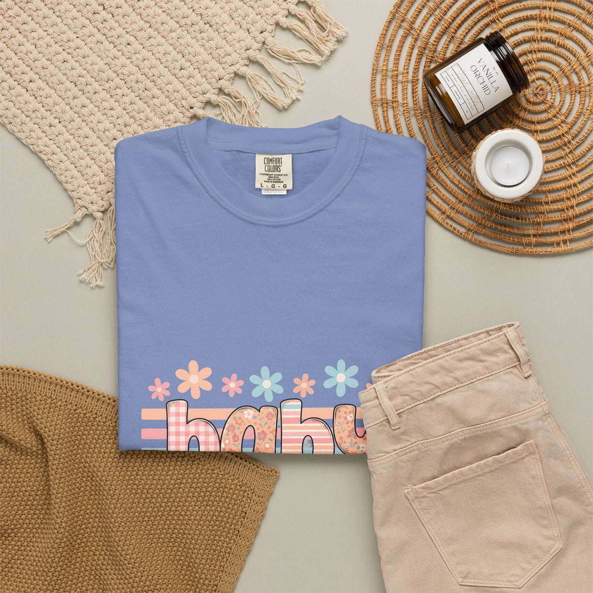 Baby Necessities T-Shirt Baby Event Gift Women Delightful T-Shirt Baby Gear T-Shirt Baby Fan Nursery T-Shirt Party Graphic Light Hues Petals T-Shirt