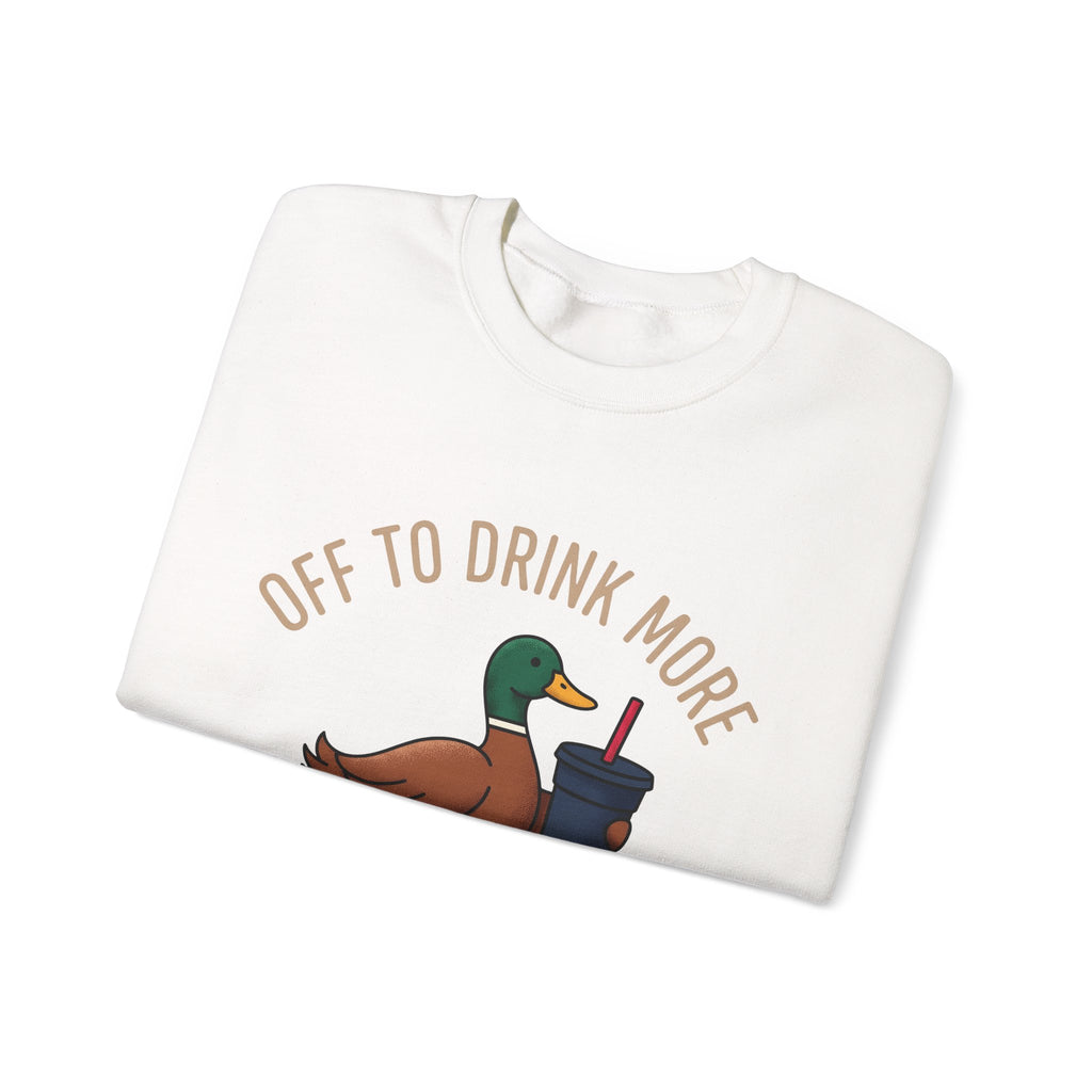 Duck Coffee Glass Sweatshirt Christmas Beverage Gift Women Doodle Sweatshirt Coffee Sweatshirt Sweatshirt Xmas Fan Coffee Cup Sweatshirt Drink Graphic Old School