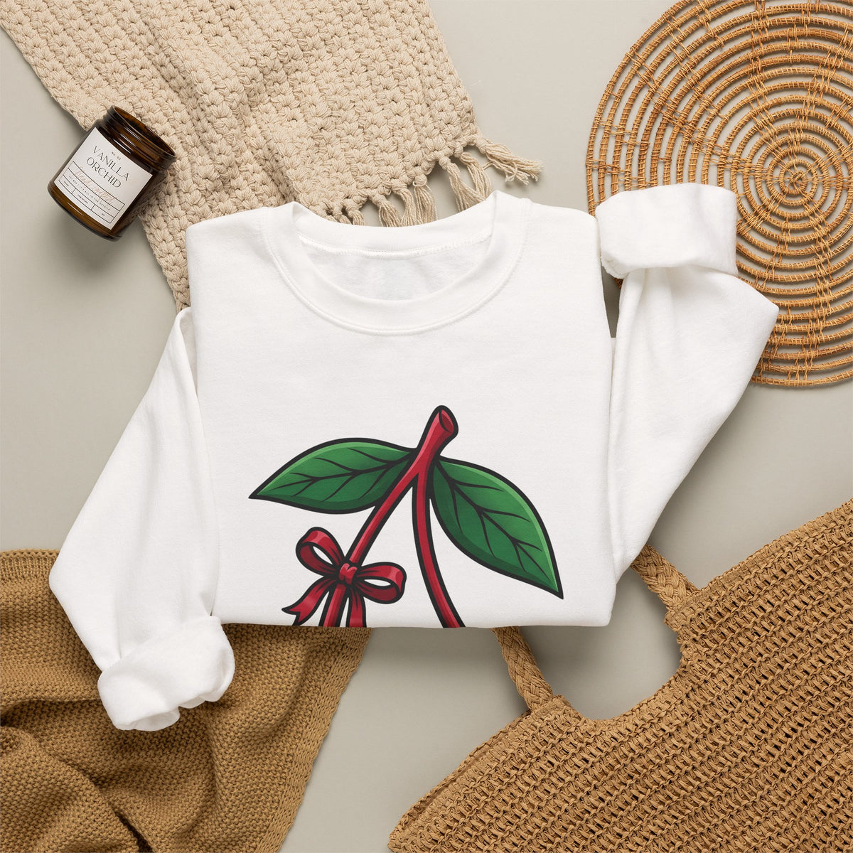 American Cherries 4Th Of July Beach Gift Comic Cherry Independence Day Fan Cartoon Coastal Sweatshirt