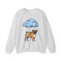 Pug Dog Sweatshirt Dog Animals Gift Women Cartoon Sweatshirt Puggle Sweatshirt Dog Fan Canine Graphic Pug Illustration Retro Cloud Sweatshirt