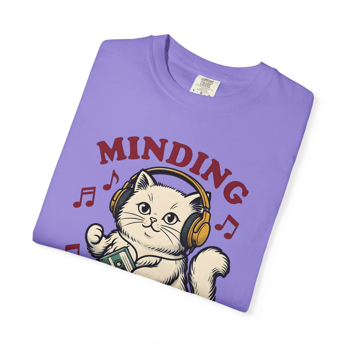 Cat Earbuds T-Shirt Cat Sound Gift Women Antique T-Shirt Headphones T-Shirt Feline Fan Earphone T-Shirt Audio Graphic Throwback Audio Cassette