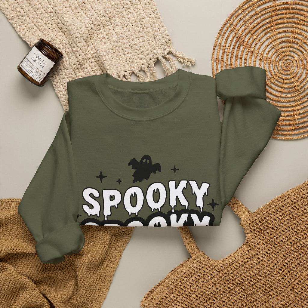 Spirit Design Sweatshirt Halloween Thriller Gift Women Modern Sweatshirt Spirituality Sweatshirt Horror Fan Abstract Sweatshirt Suspense Graphic Vintage Web