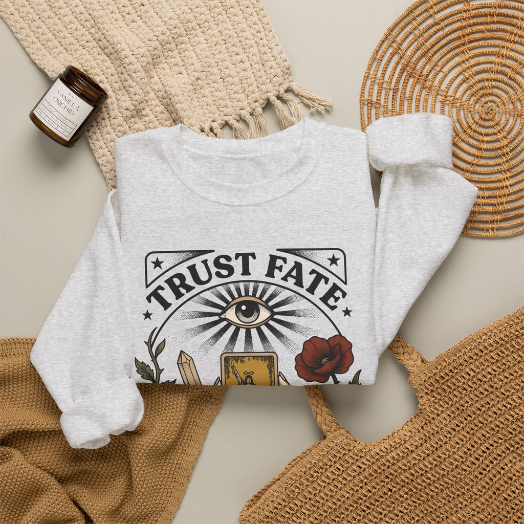 Oracle Card Hands Sweatshirt Boho Chic Metaphysical Gift Women Magical Sweatshirt Tarot Card Sweatshirt Bohemian Fan Mystical Graphic Sweatshirt Hand Drawn