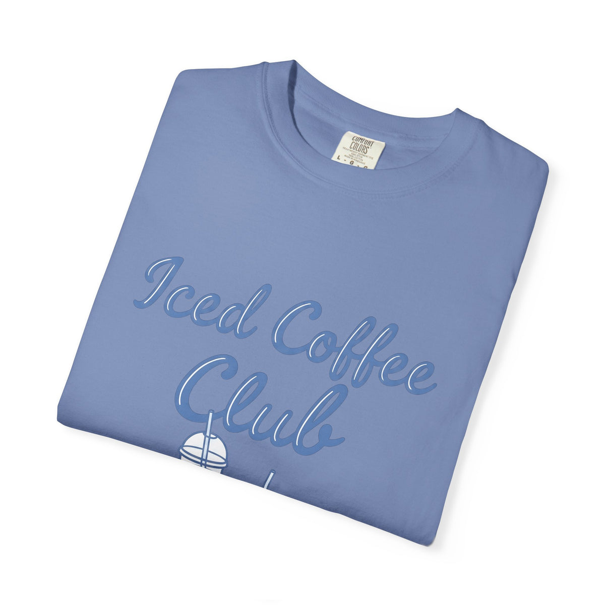 Iced Latte Glass T-Shirt Coffee Cuisine Gift Women Fun T-Shirt Glassware T-Shirt Coffee Fan Java Graphic Illustration Clean Fingers T-Shirt