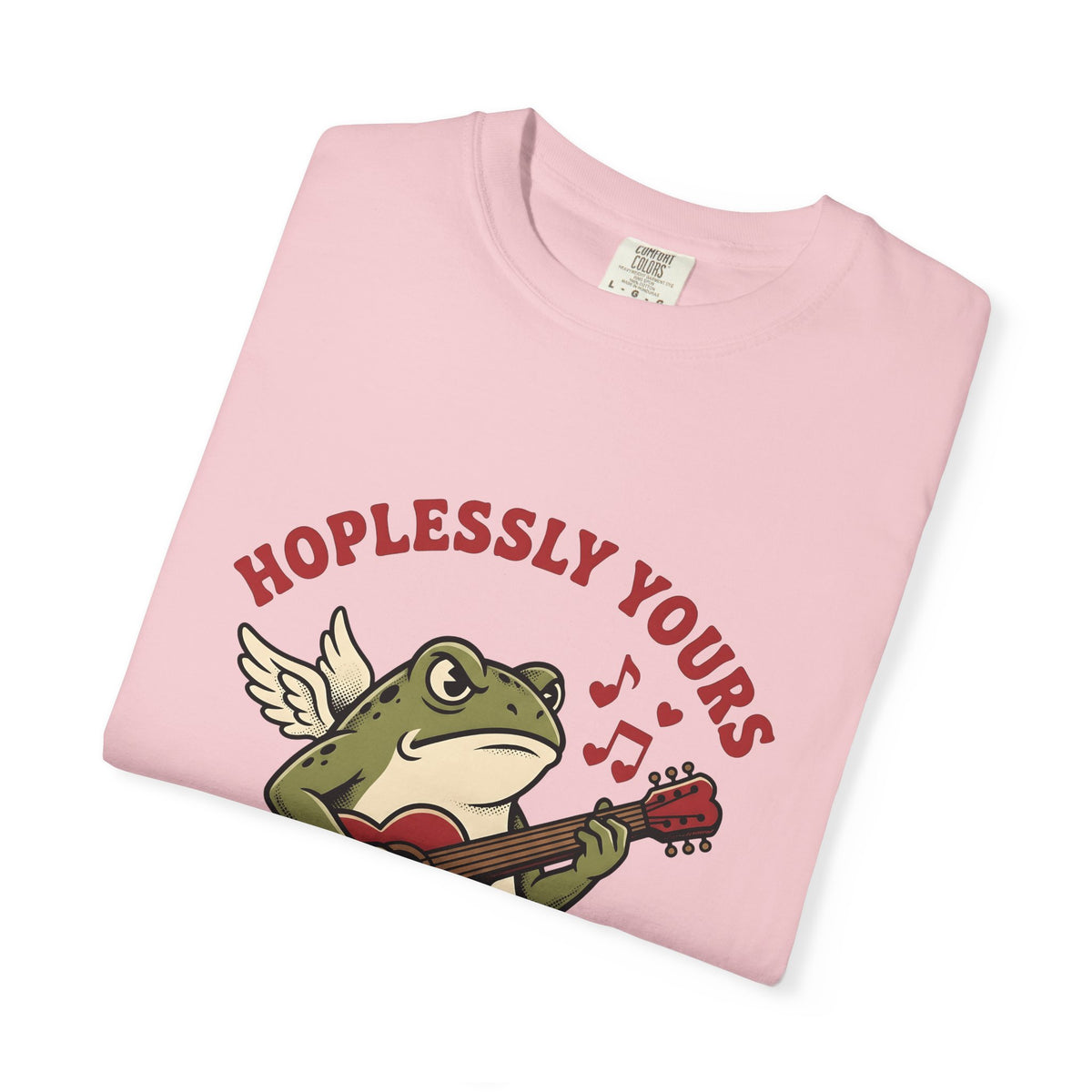 Wings Frog Guitar T-Shirt St. Valentine's Day Pets Gift Women Sketch T-Shirt Guitarist T-Shirt Valentine Fan Doodle T-Shirt Animal Graphic Old