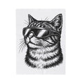 Cat Sunglasses Blanket Cat Animal Gift Women Ink Drawing Blanket Cool Cat Blanket Cat Fan Feline Blanket Creature Graphic Retro Eyewear Blanket