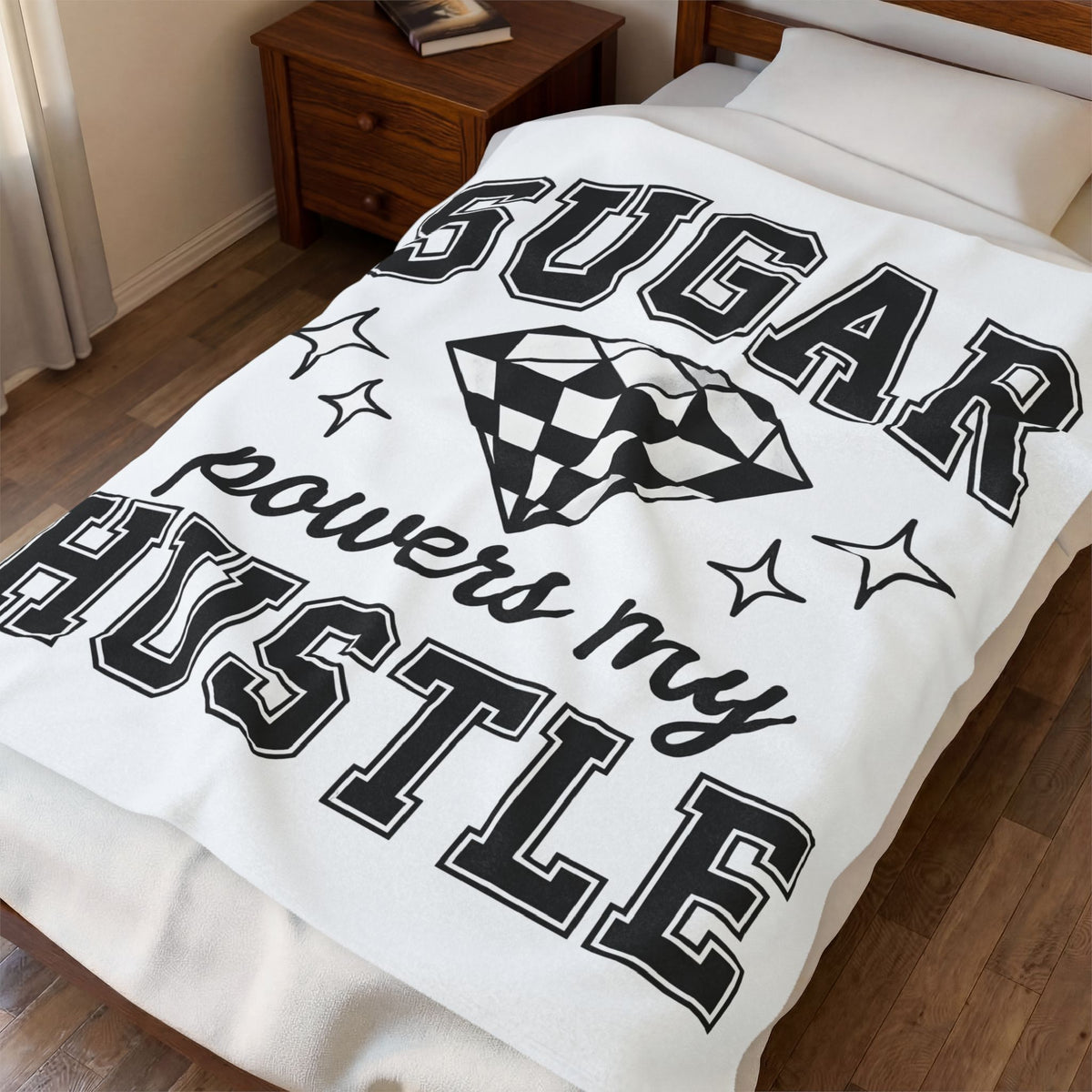 Gem Illustration Blanket Desserts Inspiration Gift Women Vibrant Blanket Jewel Illustration Blanket Pastry Fan Colorful Blanket Motivational