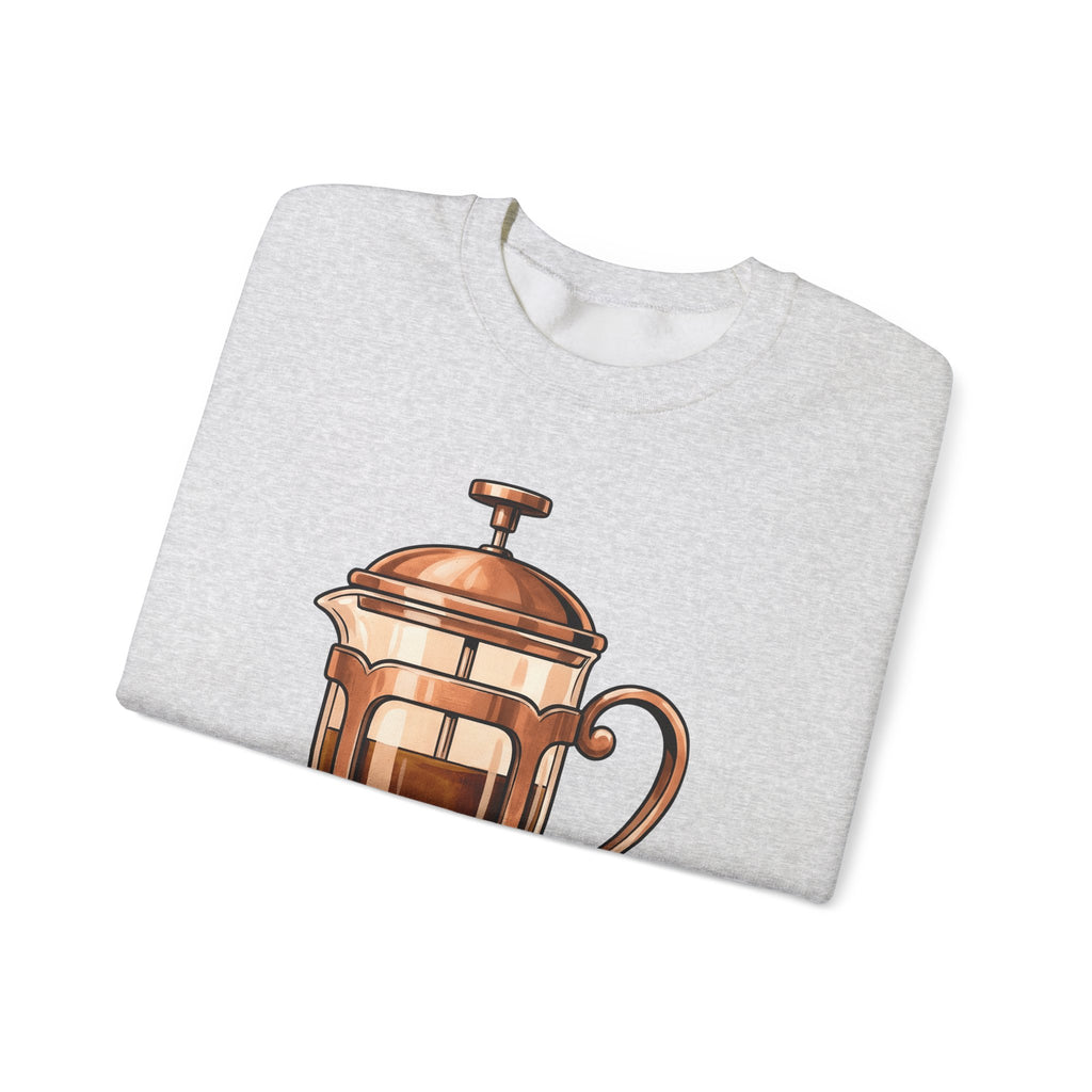 French Press Sweatshirt Coffee Bakeware Gift Women Line Art Sweatshirt Cafetiere Sweatshirt Coffee Fan Baking Graphic Sweatshirt Watercolor Coffee Sweatshirt