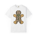 Spotted Gingerbread Animal Xmas Gift Shimmer Gingerbread Man Leopard Fan Glitter Holiday T-Shirt