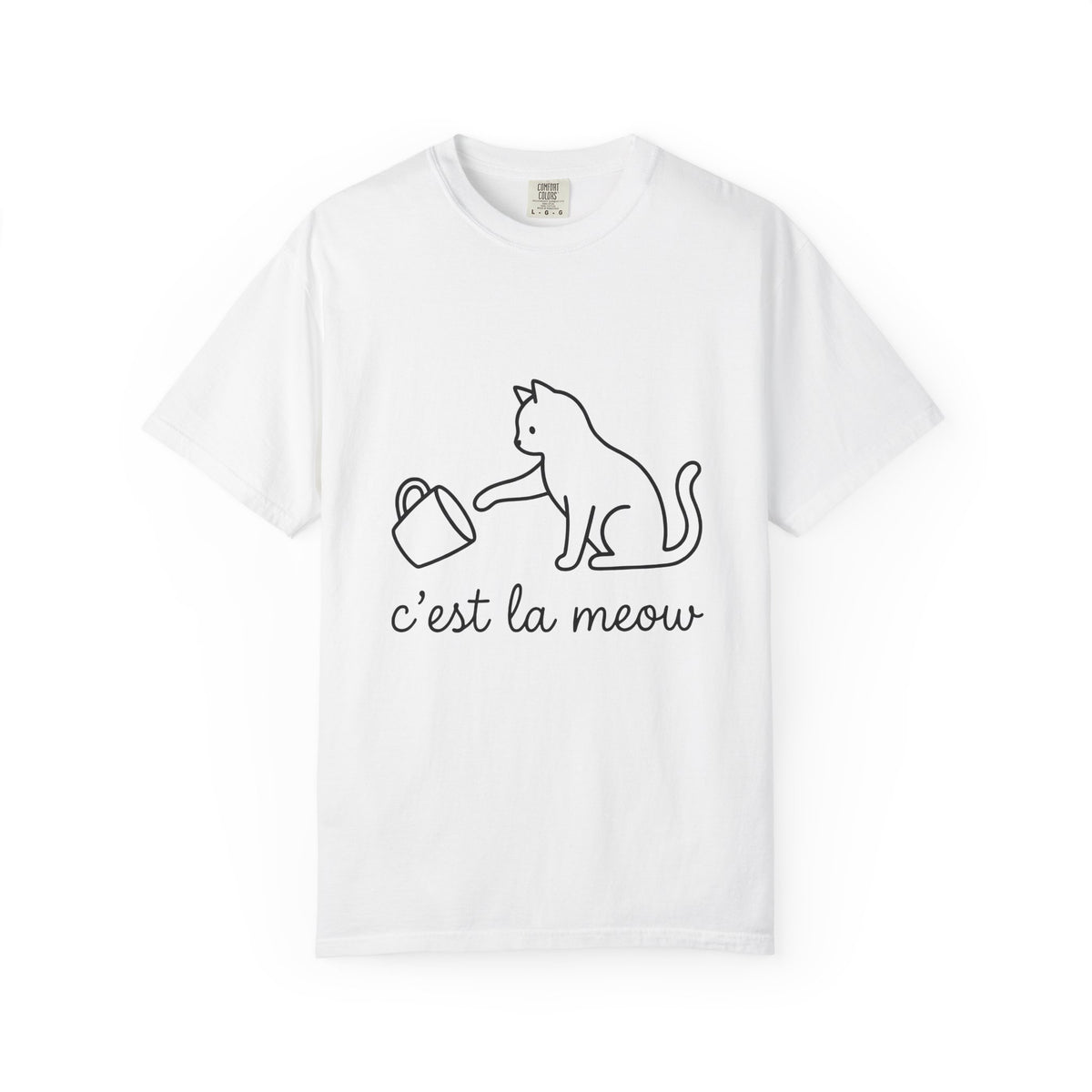 Cat T-Shirt Cat Joke Gift Women Simple T-Shirt Kitten T-Shirt Feline Fan Cat T-Shirt Humor Graphic Sketch T-Shirt T-Shirt