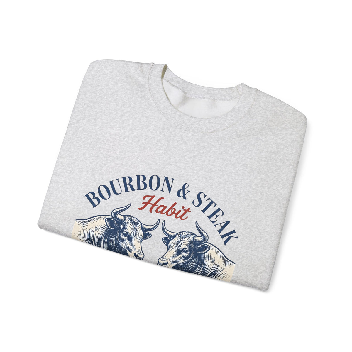 Bull Drinking Sweatshirt Steak Bourbon Gift Women Vintage Sweatshirt Ox Sweatshirt Meat Fan Cowboy Graphic Sweatshirt Retro Whiskey Glass Sweatshirt