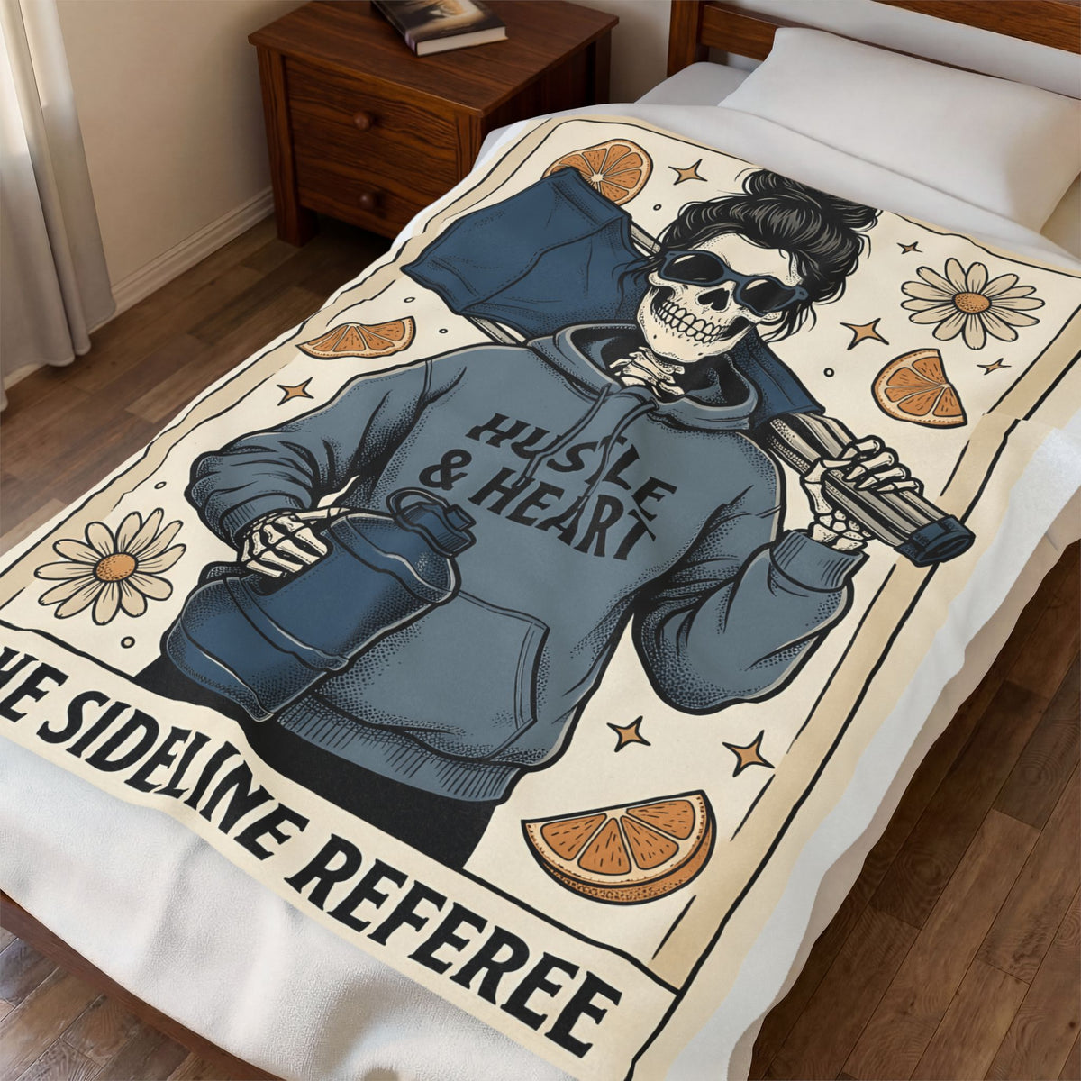 Skull Mom Blanket Moms Athletics Gift Women Traditional Tattoo Blanket Sugar Skull Blanket Mother Enthusiast Tattooed Blanket Sports Graphic