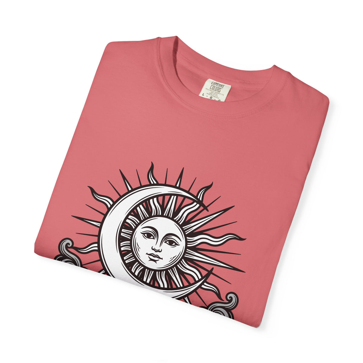 Sun Moon Boho Chic Astrology Gift Sketch Celestial Body Bohemian Enthusiast Drawing Astrology T-Shirt