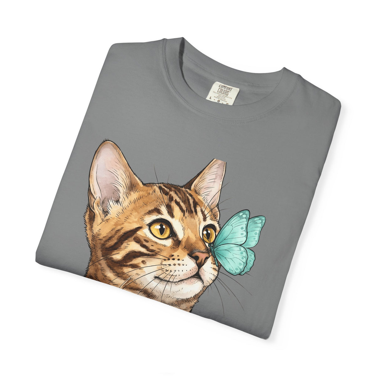 Domestic Cat Cat Fauna Gift Cartoon Kitten Cat Fan Feline Wildlife Gouache Bug T-Shirt