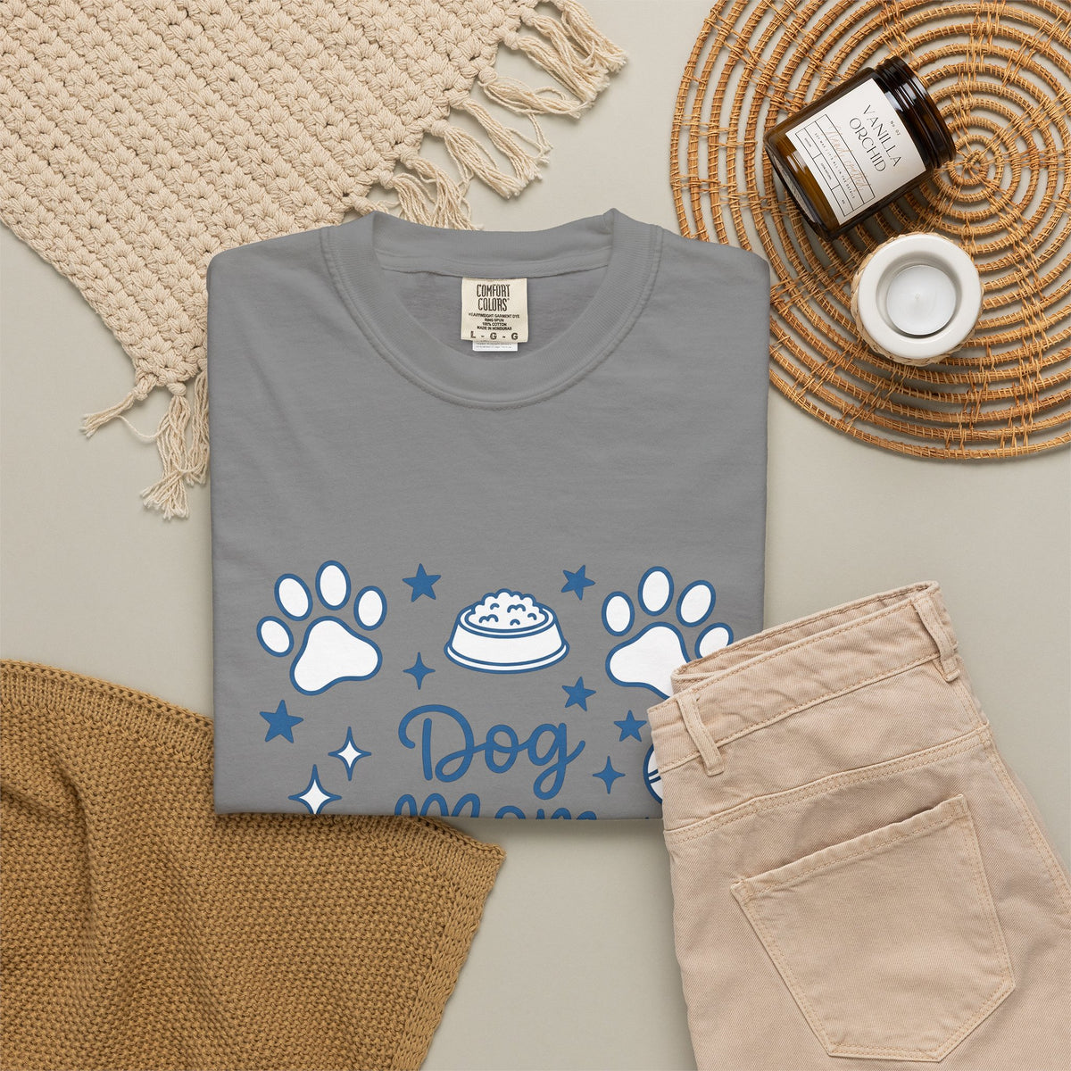 Dog Paws T-Shirt Dog Mom Dog Mom Pet Gift Women Doodle T-Shirt Paw T-Shirt Dog Parent Fan Hand Drawn T-Shirt Animal Graphic Minimalist Stars T-Shirt